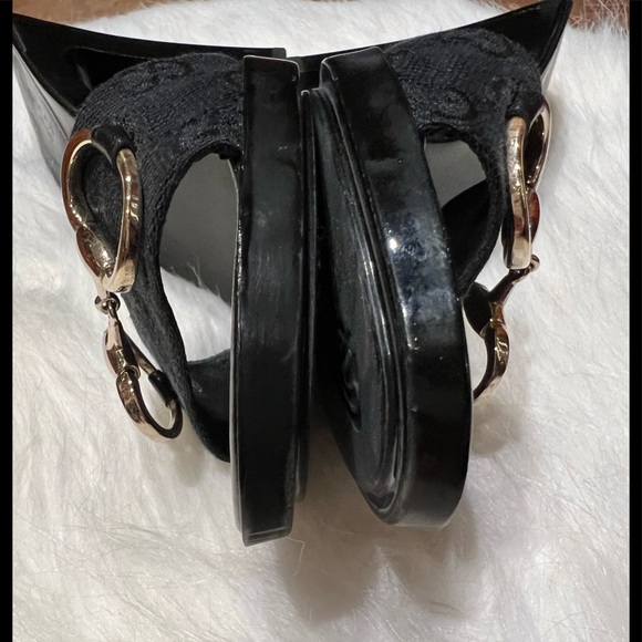 Gucci Monogram Horsebit Slip On Mules - Picture 13 of 14